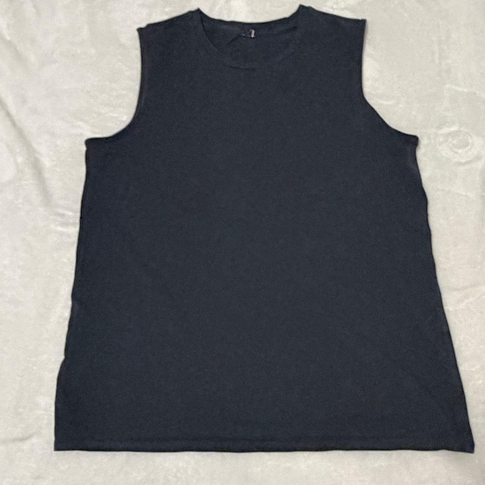 lululemon athletica organic cotton crew neck black muscle